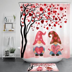 Valentine Shower Curtain Happy Valentines Day Shower Curtain Heart Bathroom Decor Romantic Red Heart Bathroom Sets 1 mx1ff0.jpg