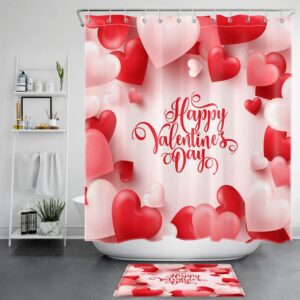 Valentine Shower Curtain Happy Valentines Day Shower Curtains Valentine Bathroom Decor Sweet Gift Romantic Gift Idea 1 ufepuu.jpg