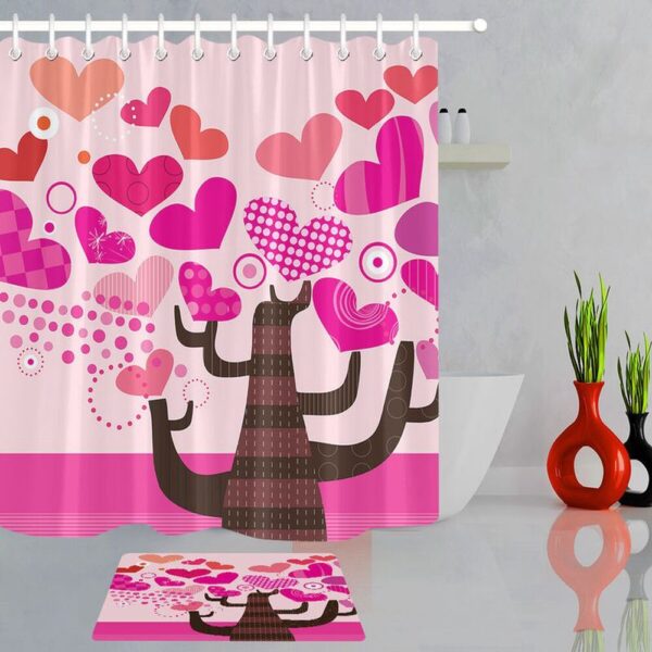 Valentine Shower Curtain, Valentine Day Shower Curtain Valentine Day Decor Valentine Bathroom Decor Bathroom Decoration