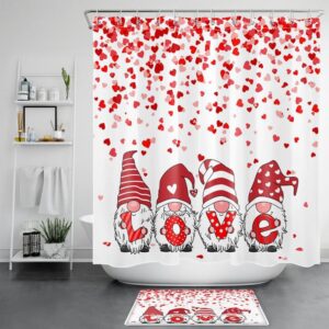 Valentine Shower Curtain Valentine s Day Window Curtain Set Lovers Couples Romantic Red Love Heart Curtain Set 1 gzc7ox.jpg