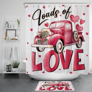 Valentine Shower Curtain, Valentines Day Shower Curtains…
