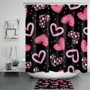 Valentine Shower Curtain Valentines Hearts Shower Curtains Bathroom Decor Romancecore Bathroom Home Decor 1 ivz0nc.jpg