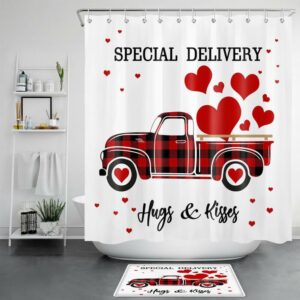 Valentine Shower Curtain, Valentines Special Delivery Shower…