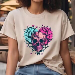 Valentine T Shirt Awesome Skull Vintage Heart Love Valentines Day T Shirt Valentine Day Shirt 4 fkum6h.jpg