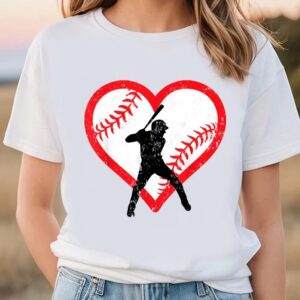 Valentine T-Shirt, Baseball Heart Valentine’s Day Gifts…