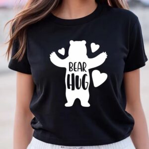 Valentine T-Shirt, Bear Hug Wildlife Animal Valentine…