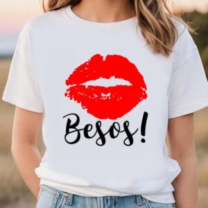 Valentine T Shirt Besos Kisses In Spanish Cute Valentine s Day T Shirt Valentine Day Shirt 1 cmtjku.jpg