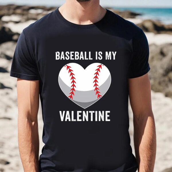 Valentine T-Shirt, Boys Valentines Day Baseball Player Softball Girls Gifts T-Shirt, Valentine Day Shirt