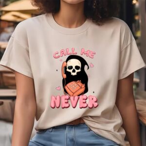 Valentine T Shirt Call Me Never Ghost Face Scream Valentine s Day T Shirt Valentine Day Shirt 4 eswait.jpg