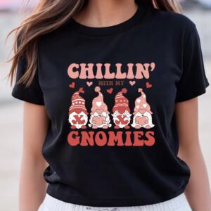 Valentine T-Shirt, Chillin With My Gnomies Red…