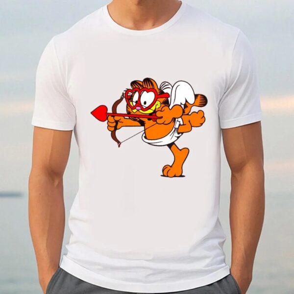 Valentine T-Shirt, Cupid Garfield Happy Valentine’s T-Shirt, Valentine Day Shirt