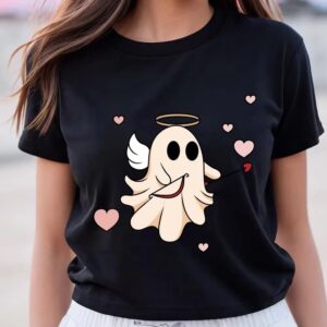 Valentine T-Shirt, Cupid Ghost Retro Valentines Day…