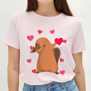 Valentine T-Shirt, Cute Platypus Dabbing Platypus Valentine’s…