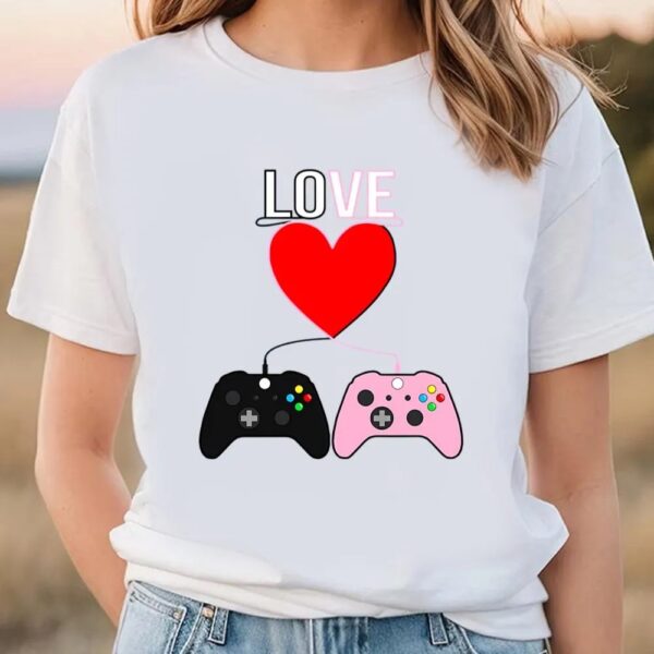 Valentine T-Shirt, Cute Valentine’s Day Shirt Video Game T-Shirt, Valentine Day Shirt