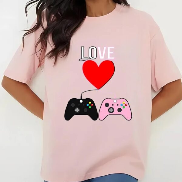 Valentine T-Shirt, Cute Valentine’s Day Shirt Video Game T-Shirt, Valentine Day Shirt