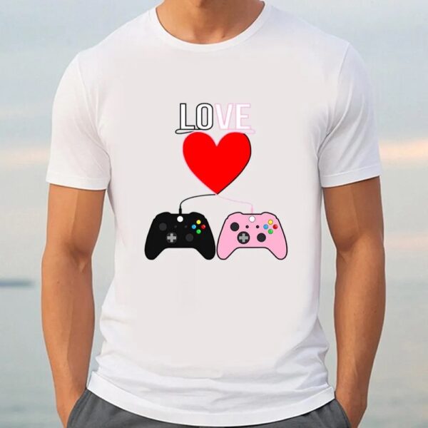 Valentine T-Shirt, Cute Valentine’s Day Shirt Video Game T-Shirt, Valentine Day Shirt