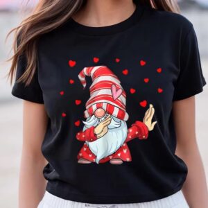 Valentine T-Shirt, Dabbing Gnome Heart Happy Valentines…