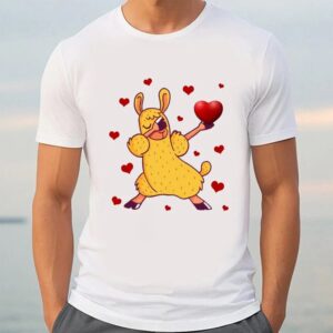 Valentine T Shirt Dabbing Llama Funny Valentine T Shirt Valentine Day Shirt 3 rdbku0.jpg