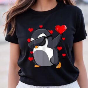 Valentine T-Shirt, Dabbing Penguin Dab Dance Valentines…