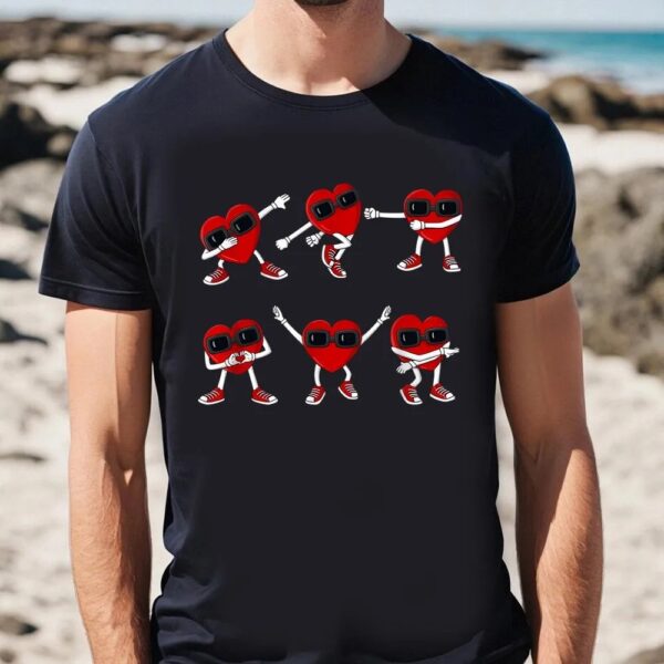 Valentine T-Shirt, Dancing Hearts Dance Valentines Day T-Shirt, Valentine Day Shirt