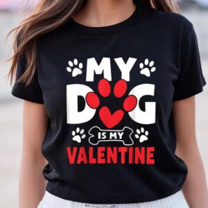 Valentine T-Shirt, Dogs Dad Mom Valentines Day…