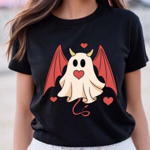 Valentine T-Shirt, Evil Ghost Retro Valentines Day…