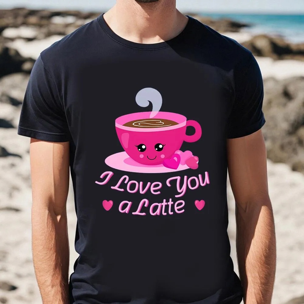 Valentine T-Shirt, Funny Valentines I Love You A Latte Shirt, Valentine Day Shirt