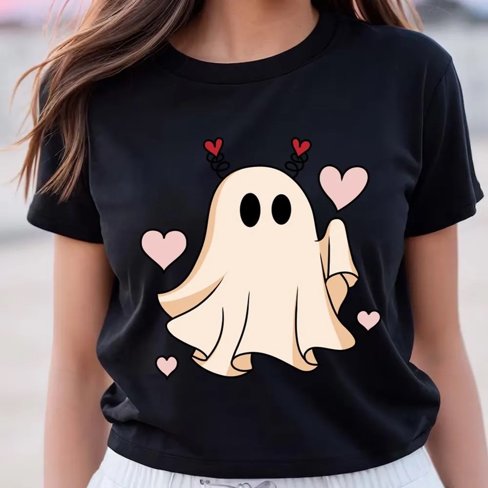 Valentine T-Shirt, Ghost Retro Valentines Day T-Shirt, Valentine Day Shirt