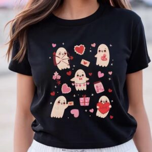 Valentine T-Shirt, Ghostly Valentine T-Shirt, Valentine Day…