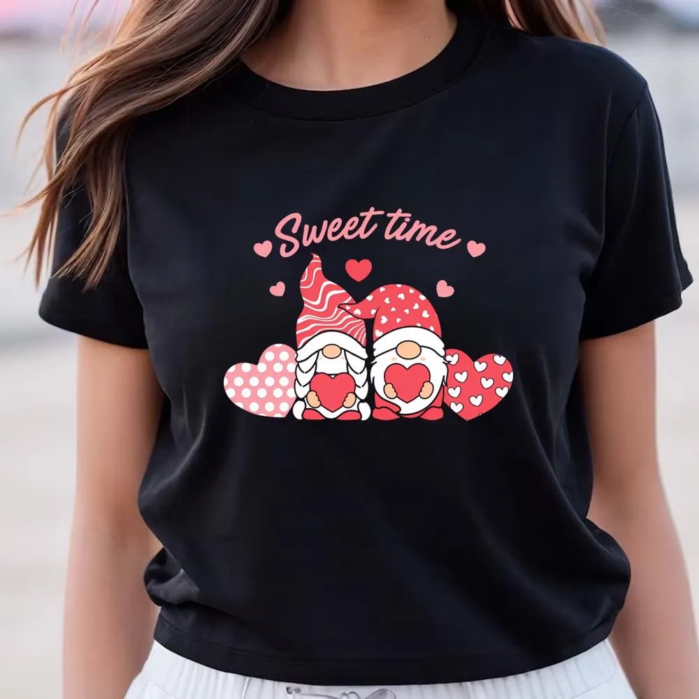 Valentine T-Shirt, Gnome Sweet Time Valentine T-Shirt, Valentine Day Shirt