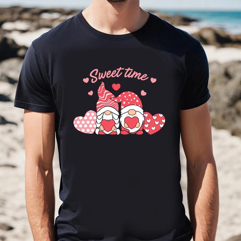 Valentine T-Shirt, Gnome Sweet Time Valentine T-Shirt, Valentine Day Shirt