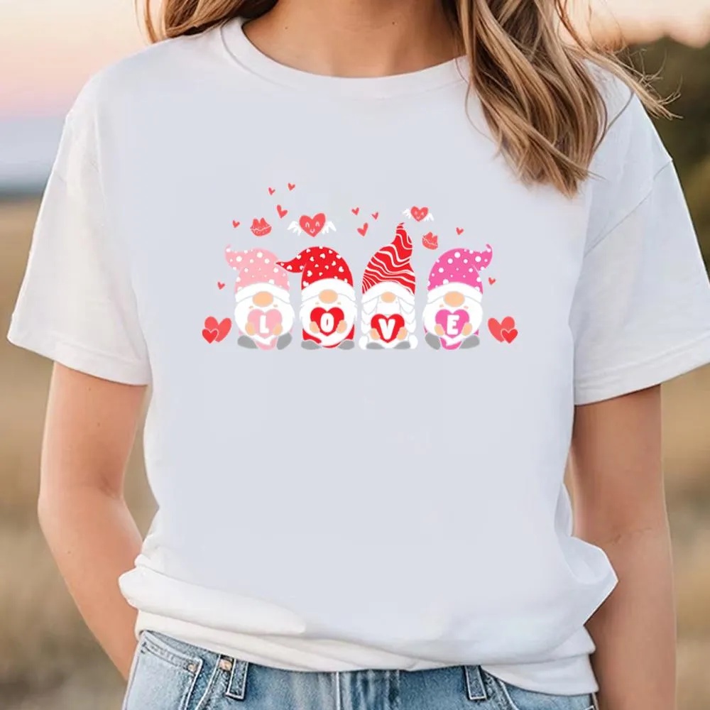 Valentine T-Shirt, Gnome Valentine T-Shirt Gift For Lover, Valentine Day Shirt