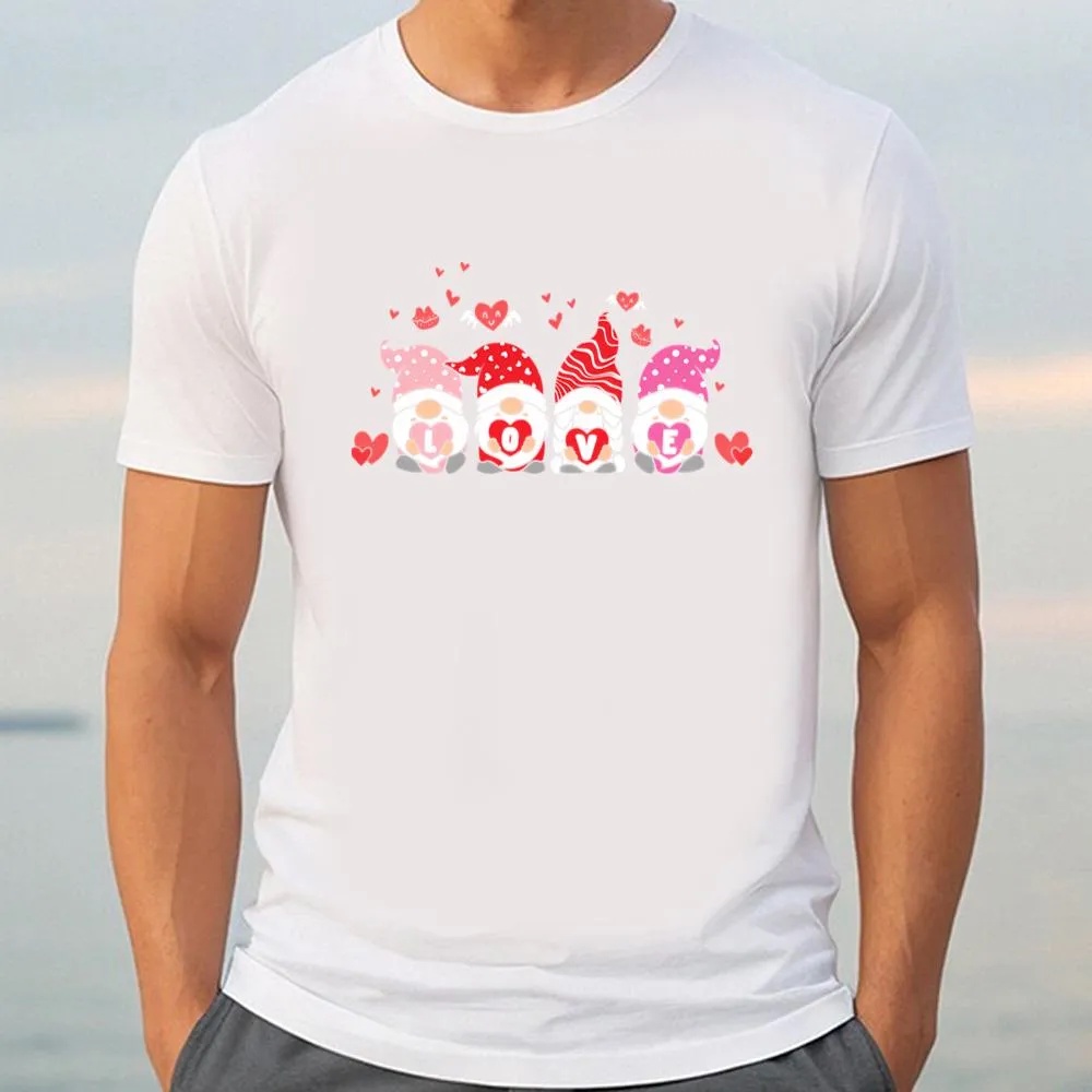 Valentine T-Shirt, Gnome Valentine T-Shirt Gift For Lover, Valentine Day Shirt