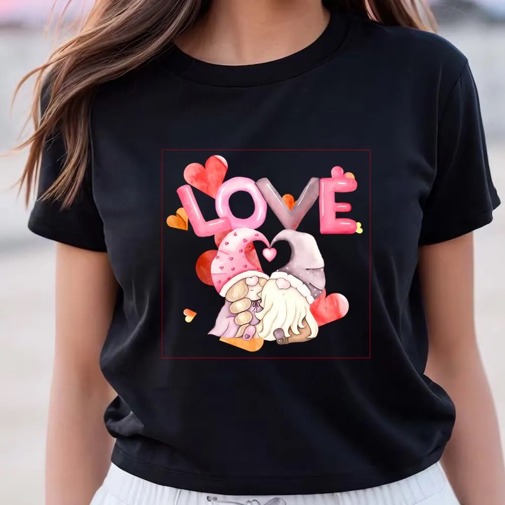 Valentine T-Shirt, Gnomes In Frame Valentine T-Shirt, Valentine Day Shirt