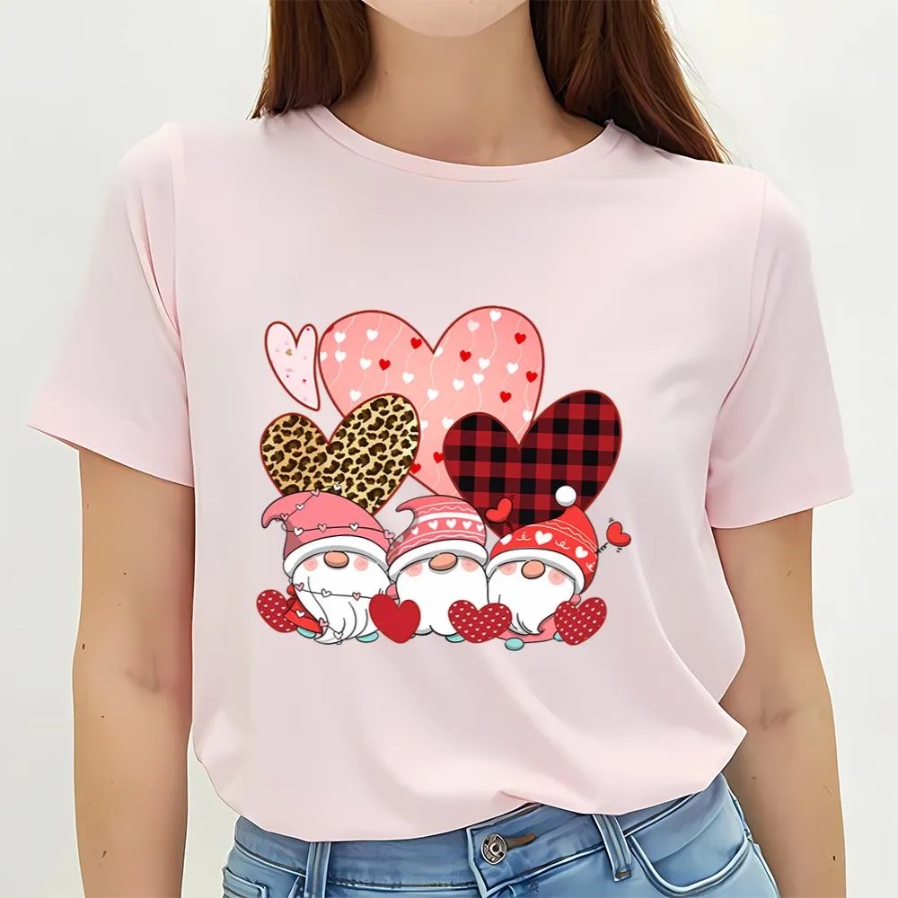 Valentine T-Shirt, Gnomies Hearts Love Valentines Day Happy Valentines Day T-Shirt, Valentine Day Shirt