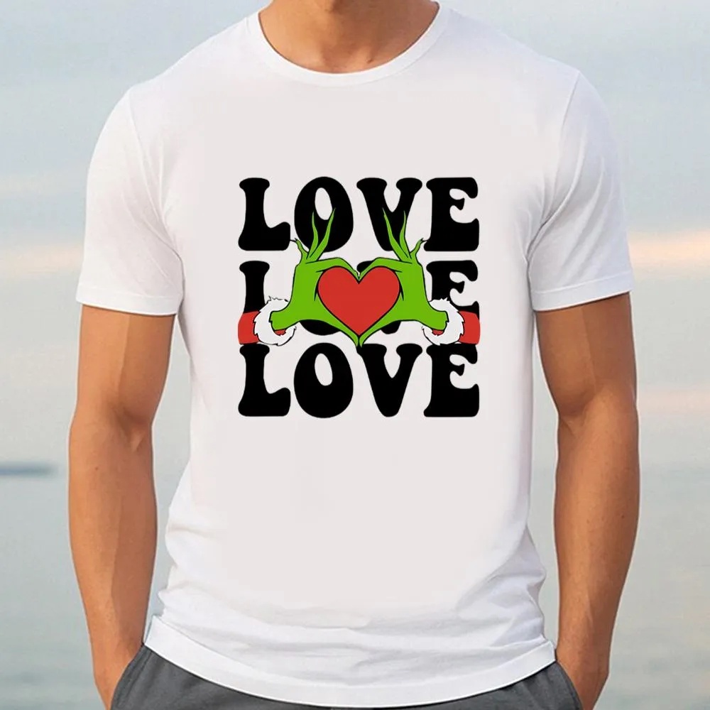Valentine T-Shirt, Grinch Valentine Grinch Love Hand Shirt, Valentine Day Shirt