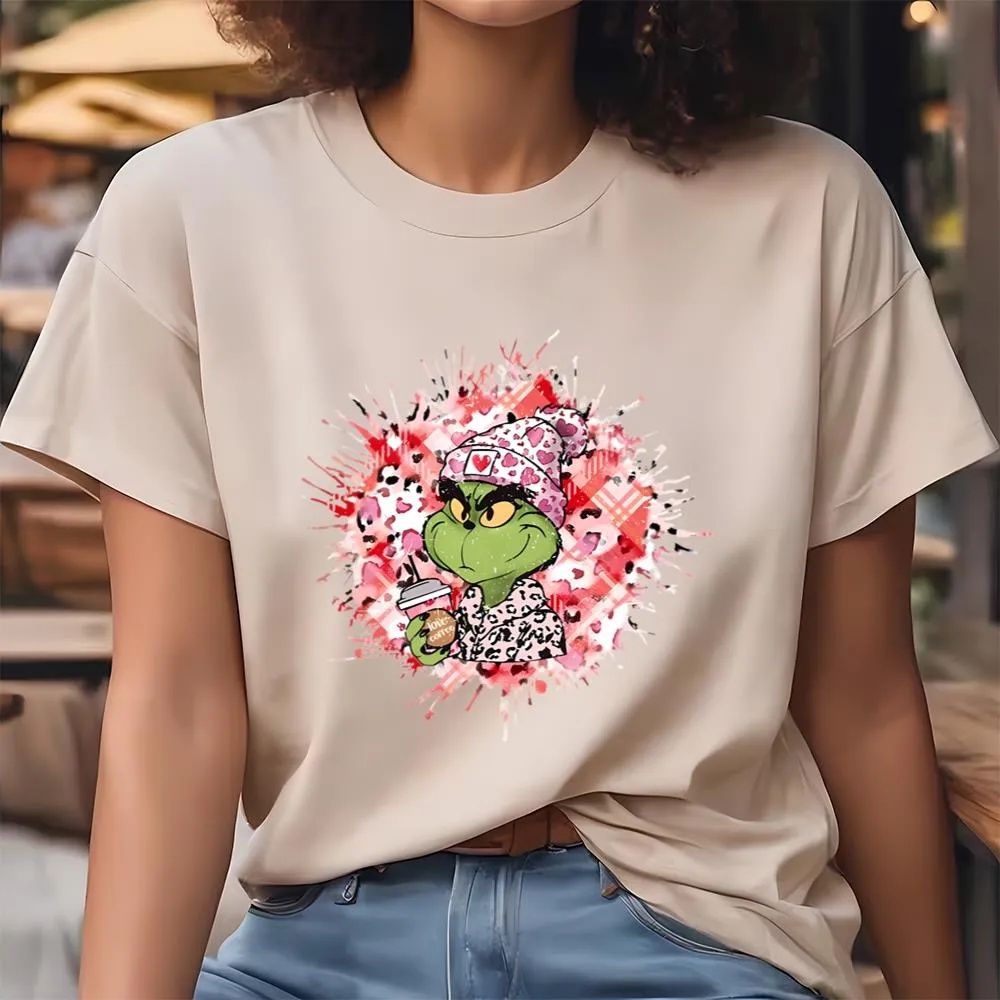 Valentine T-Shirt, Grinch’s With Coffee Valentine Shirt, Valentine Day Shirt