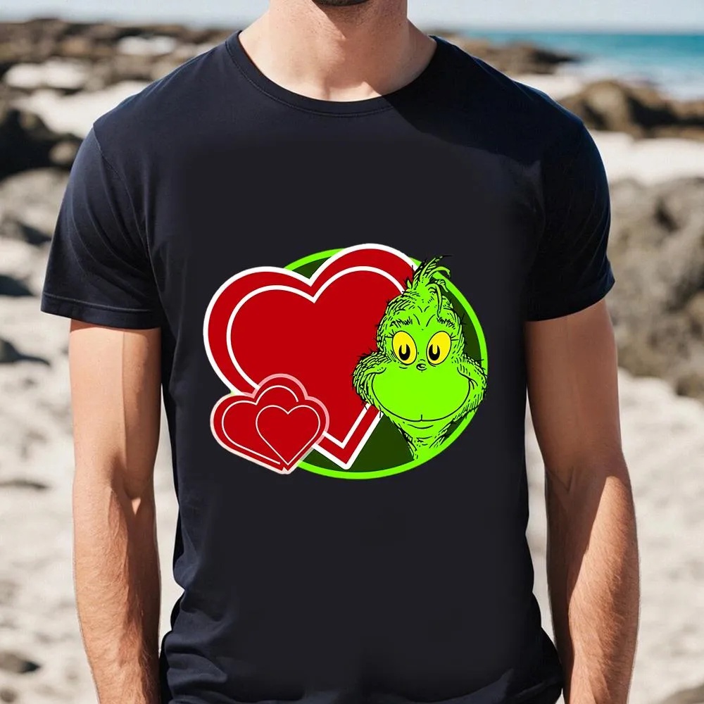 Valentine T-Shirt, Happy Grinch With Hearts Valentine Shirt, Valentine Day Shirt