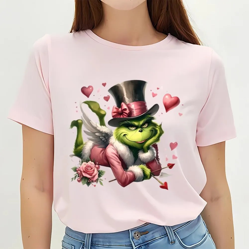 Valentine T-Shirt, Happy Valentine Grinch With Rose Shirt, Valentine Day Shirt