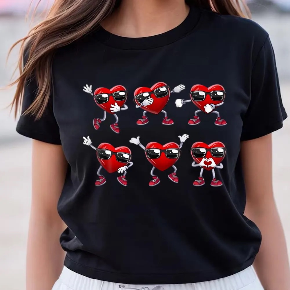 Valentine T-Shirt, Hearts Dancing Dance Valentines Day T-Shirt, Valentine Day Shirt