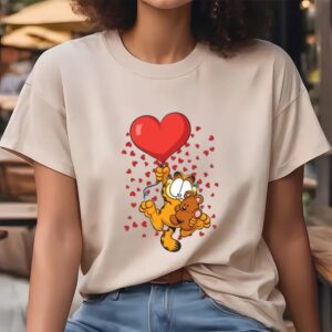 Valentine T Shirt High On Love Garfield ValentineT Shirt Valentine Day Shirt 4 ow5iqu.jpg