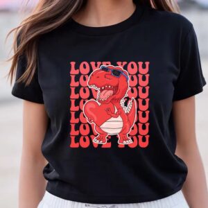 Valentine T-Shirt, I Steal Hearts Dinosaur Trex…