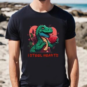 Valentine T Shirt I Steal Hearts Valentines Day Dinosaur Romantic T Rex Holding A Heart Of Love T Shirt 2 s35my9.jpg