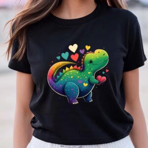 Valentine T-Shirt, I love Dinosaurs Valentine T-Shirt,…