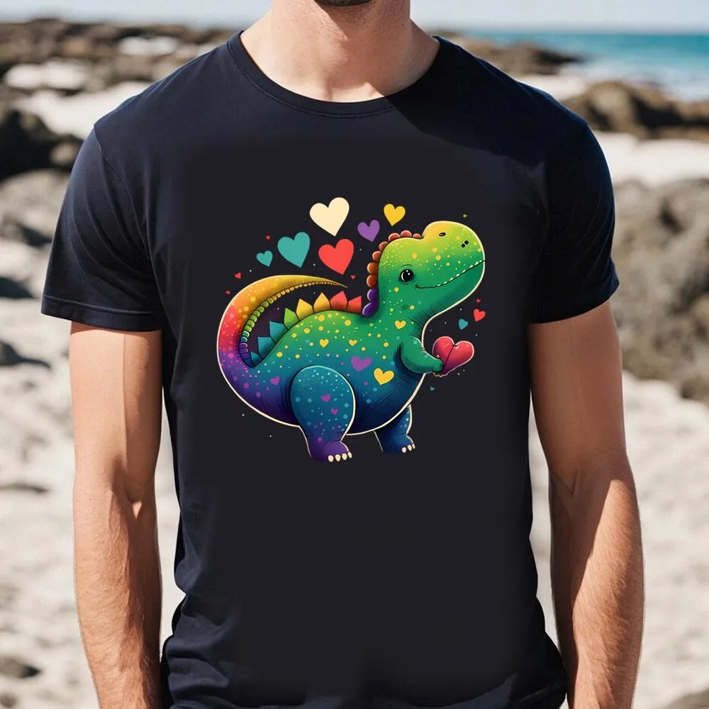 Valentine T-Shirt, I love Dinosaurs Valentine T-Shirt, Valentine Day Shirt