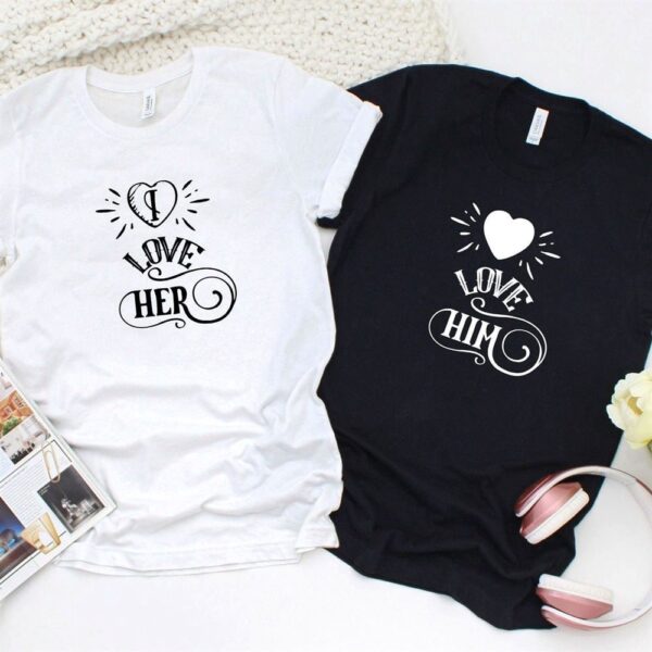 Valentine T-Shirt, Matching Outfits Set, Adorable His & Hers Matching Set Valentine Couples Gift, Expressing Love Fun Outfits