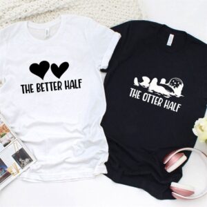 Valentine T-Shirt, Matching Outfits Set, Adorable Otter…
