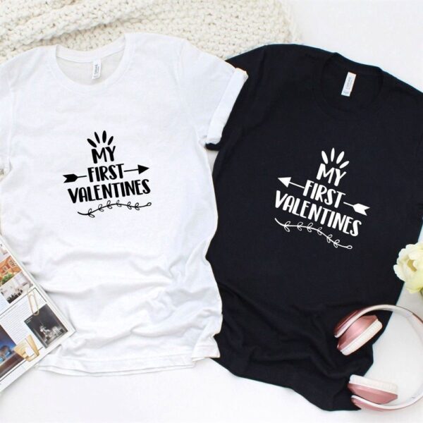 Valentine T-Shirt, Matching Outfits Set, Adorable Valentines Day Matching Set First Love Themed Outfits For Couples