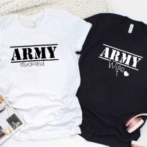 Valentine T-Shirt, Matching Outfits Set, Army Wife…