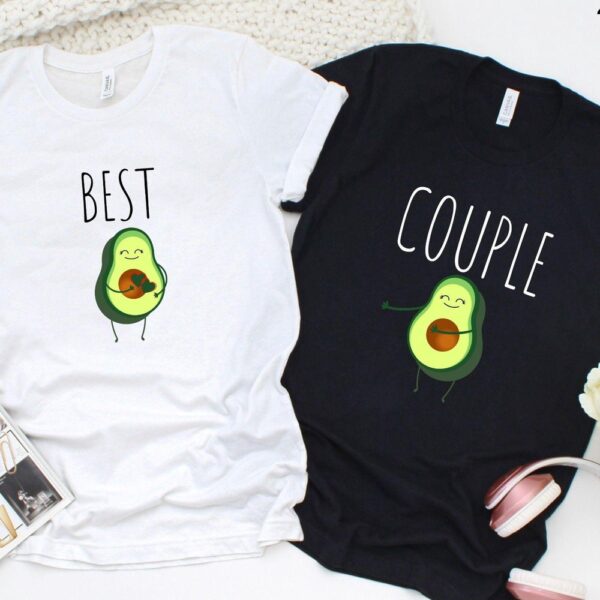 Valentine T-Shirt, Matching Outfits Set, Best Couple Matching Set Avocado Couple Apparel For Couples